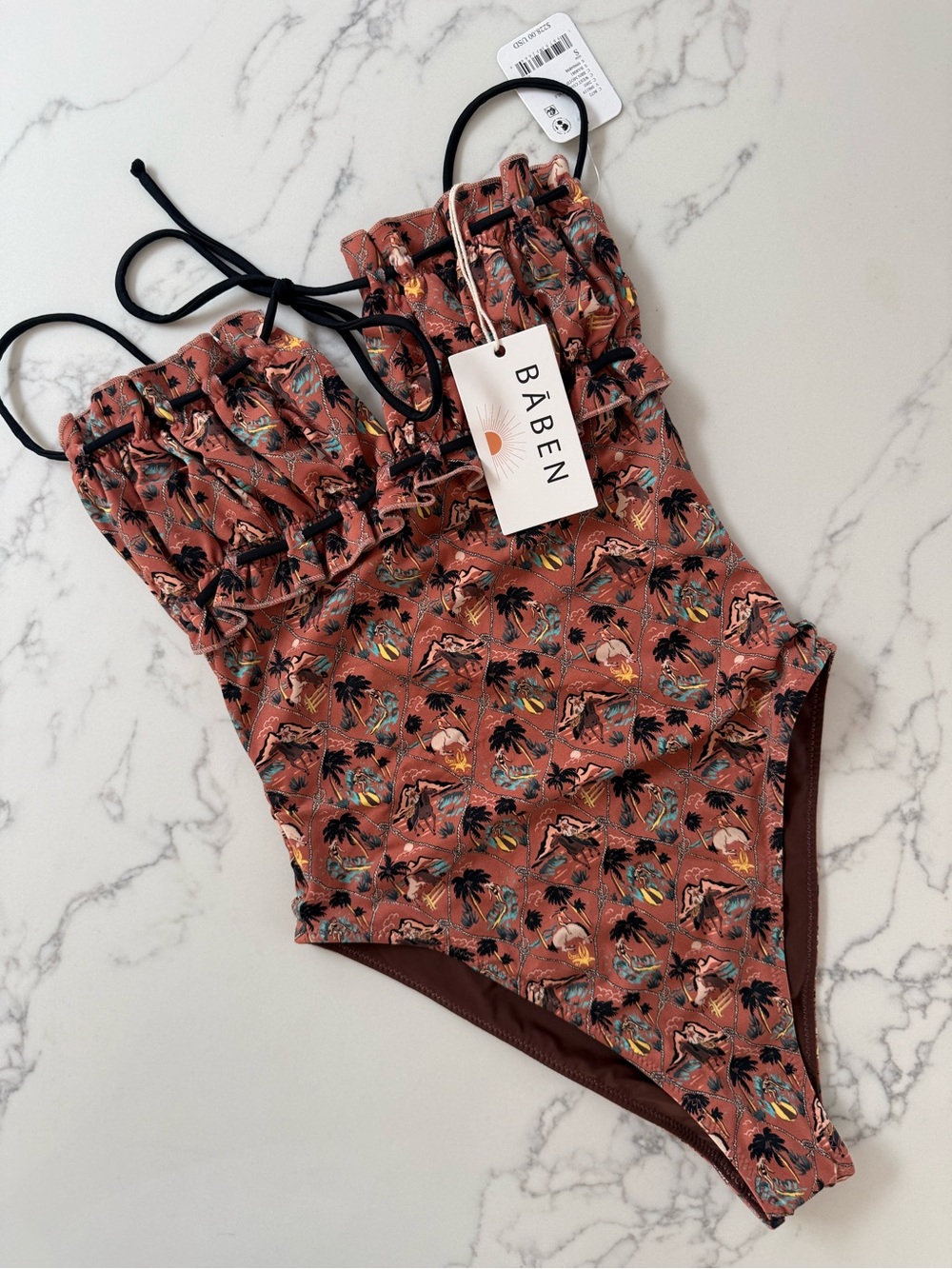 Free People Bāben Antoinette One Piece Swimsuit - West Coast Toile - Size Small